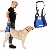 Nature Pet © - Tragehilfe Hund hinten - Ideal für ältere, kranke oder operierte Hunde - Diese Treppenhilfe für Hunde ist optimal auf Ihre Körpergröße einstellbar - Hunde Tragegurt (XS)