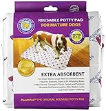 PoochPad Extra saugfähiges, waschbares, wiederverwendbares Töpfchen-Pad für Hunde (mittelgroß) – unvergleichliche Geruchskontrolle, auslaufsicheres Pinkelkissen für Welpen-Training