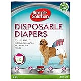 Einfache Lösung Wegwerf-Hundewindeln für Hündinnen | Super saugfähige, auslaufsichere Passform | Nässeindikator 12er Pack