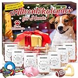 Verbesserte Ausgabe 2023: Hunde Adventskalender 2023, Hunde Weihnachtskalender gefüllt mit Hundespielzeug und Leckereien für Hunde, Hundeleckerli, Geschenkset zur Weihnachts- und Adventszeit