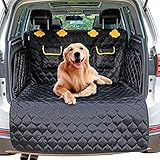 Wikoan Rudelkönig Kofferraumschutz Hund,Universell rutschfest Hundedecke Auto Kofferraum 4 Schichten Gesteppt Wasserdicht, Kofferraum Schutzmatte Hund für Autos, LKWs und SUVs